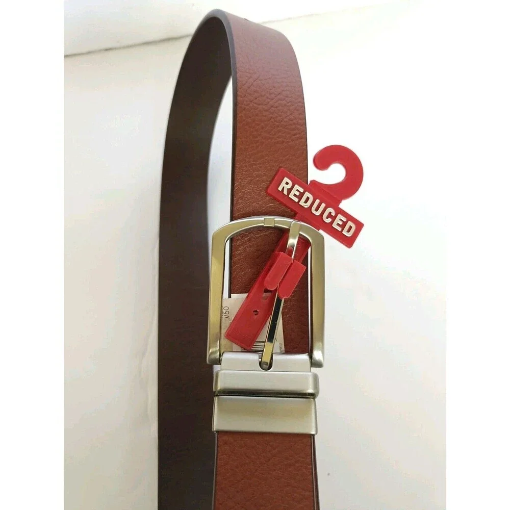 Genuine Leather Belt Men's 44 Brown Reversible
